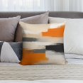 thumbnail image 6 of Orange And Grey Abstract Art Artwork Pillow Covers,Orange And Grey Abstract Art Artwork Throw Pillow Covers 24"×24" ,Living Room Sofa Couch Pillow Covers,Decorative Pillow Covers, 6 of 7