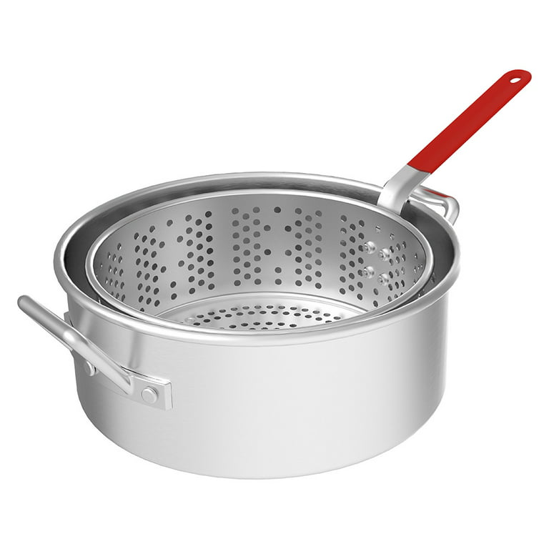STAINLESS STEEL DEEP FRYER POT WITH BASKET