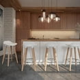 thumbnail image 3 of Set of 2 Mid-Century ABS & Solid Wood 26'' Counter Stool in White, 3 of 7