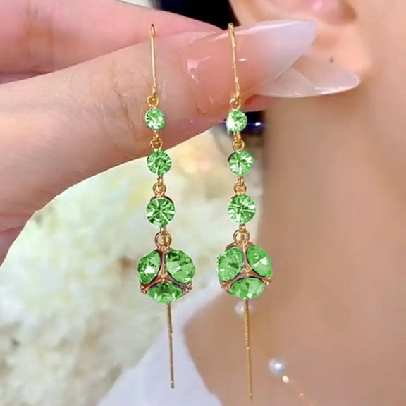 Staron under $5 Vintage Crystal Tassel Earrings, Synthetic Stone Drop Dangle Earrings, Women's Fashion Jewelry for Travel Holiday, Costume Jewelry Earrings for Women