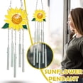 thumbnail image 2 of LHWEN Crafts Sunflower Wind Bedroom Decorations Room Chime Pendant Living Home Decor Unique Secured Outdoor Decor Patio Garden Yard Porch Front Door Friendly Design Flat Wall Hanging Joyful Sound, 2 of 8