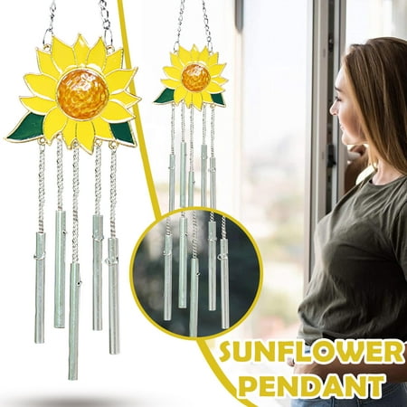 

Christmas Gifts For Women Crafts Sunflower Wind Bedroom Decorations Room Chime Pendant Living Home Decor Love Gifts for Her Girlfriend Wife Mom Grandma