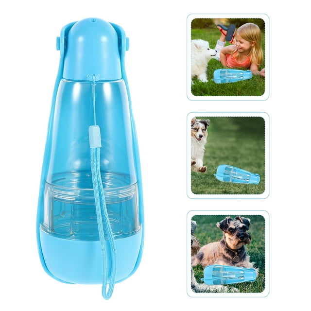 AURARMLET Tasse d'Eau Portable pour Animaux de Compagnie Rentrée des Classes Bouteille d'Eau de Voyage pour Chien ABS Bleu Lot de 1