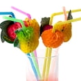 thumbnail image 2 of 50 pajitas para paraguas, pajitas creativas para cóctel de frutas, decoración de boda (C), 2 of 5