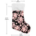 thumbnail image 2 of Coolnut 17.7 Inch Christmas Stockings, 2 PCS Beautiful Flowers Pattern Presonalized Large Stocking Sock for Family Holiday Xmas Party Decorations, 2 of 7