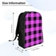 thumbnail image 4 of Balery Purple Black Buffalo Plaid Mochila - Mochila Estilosa y Duradera para Laptop de 15 Pulgadas con Tela Oxford Impermeable, 4 of 8