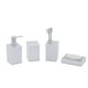 thumbnail image 2 of Set de 4 Piezas para Accesorios de Baño | Dispensador de Jabón con Bomba + Porta Cepillos de Dientes + Vaso + Jabonera | Plástico Moderno | Blanco o Gris | Duradero e Inodoro | Para Hogar, Hotel, 2 of 6