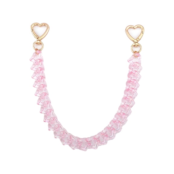 Acrylic Heart Purse Chain - Bag Charm Purse Chain Handbag Strap Keychian Accessories,12.4 Inch Women'S Designer Extender Chains Replacement