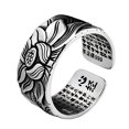 thumbnail image 4 of Jumpingount Anillos de dedo de loto vintage Anillos llamativos ajustables y apilables Anillos de dedo abiertos de flor de loto Ropa, zapatos y accesorios Miscelánea, 4 of 6