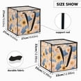 thumbnail image 3 of Home Organizer Foldable Fabric Storage Bin With Handle Pastel Peach and Blue Floral, 3 of 7