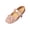 Pink, variant on Brown Womens Mary Shoes Bow Knot Cap Toe One Strap Buckle Flat Versatile Comfortable Lightweight Breathable For Spring Summer Everyday Wear Size 38