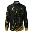 thumbnail image 3 of PENGXIANG Chemise Décontractée d'Été pour Hommes Imprimée à Col Boutonné Cardigan Chemises, 3 of 6