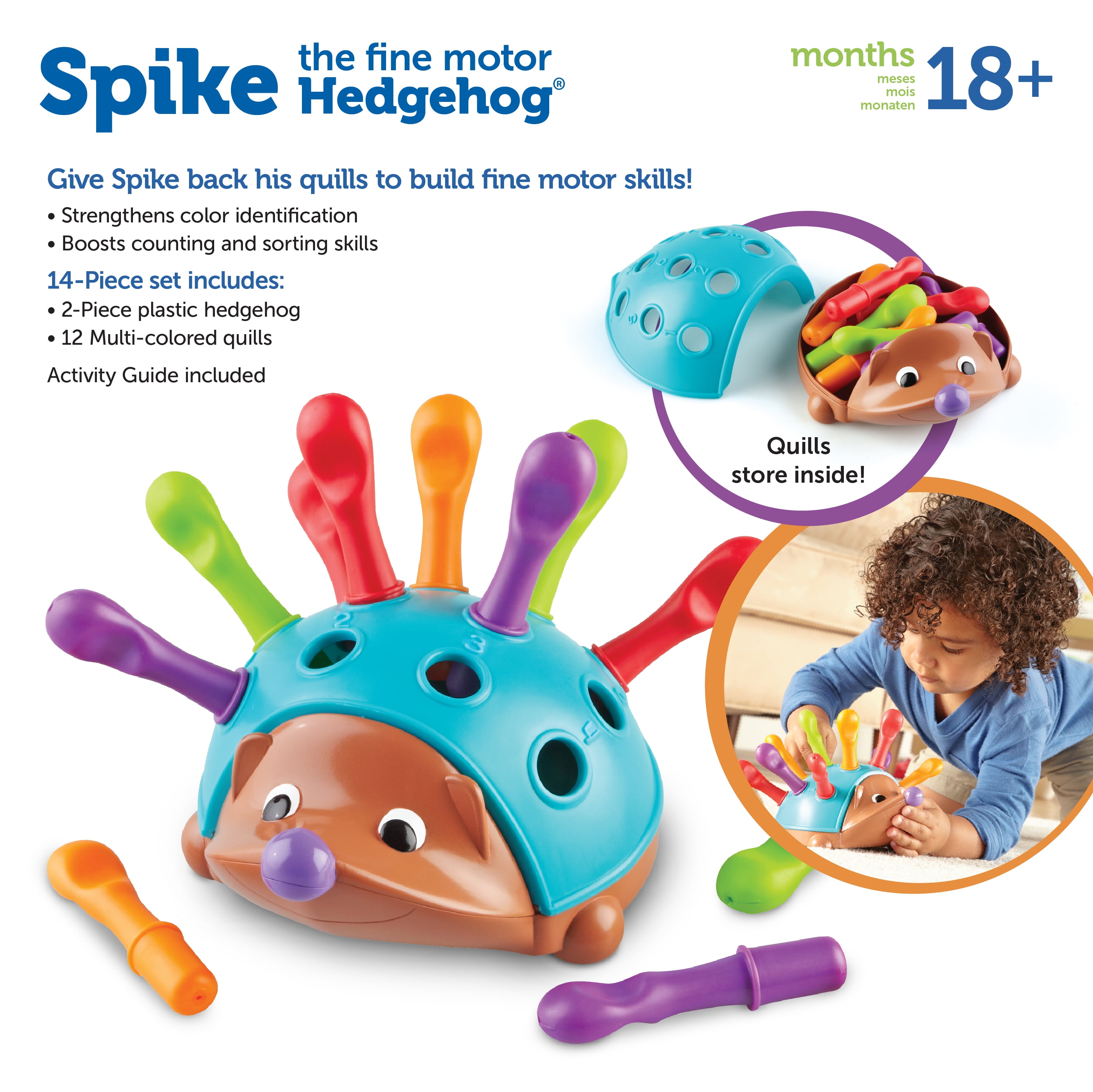 Learning Resources Spike The Fine Motor Hedgehog Sorting Toy Ages 18 Months