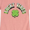 thumbnail image 3 of Instant Message - Lucky Vibes - Toddler & Youth Girls Short Sleeve Graphic T-Shirt, 3 of 6