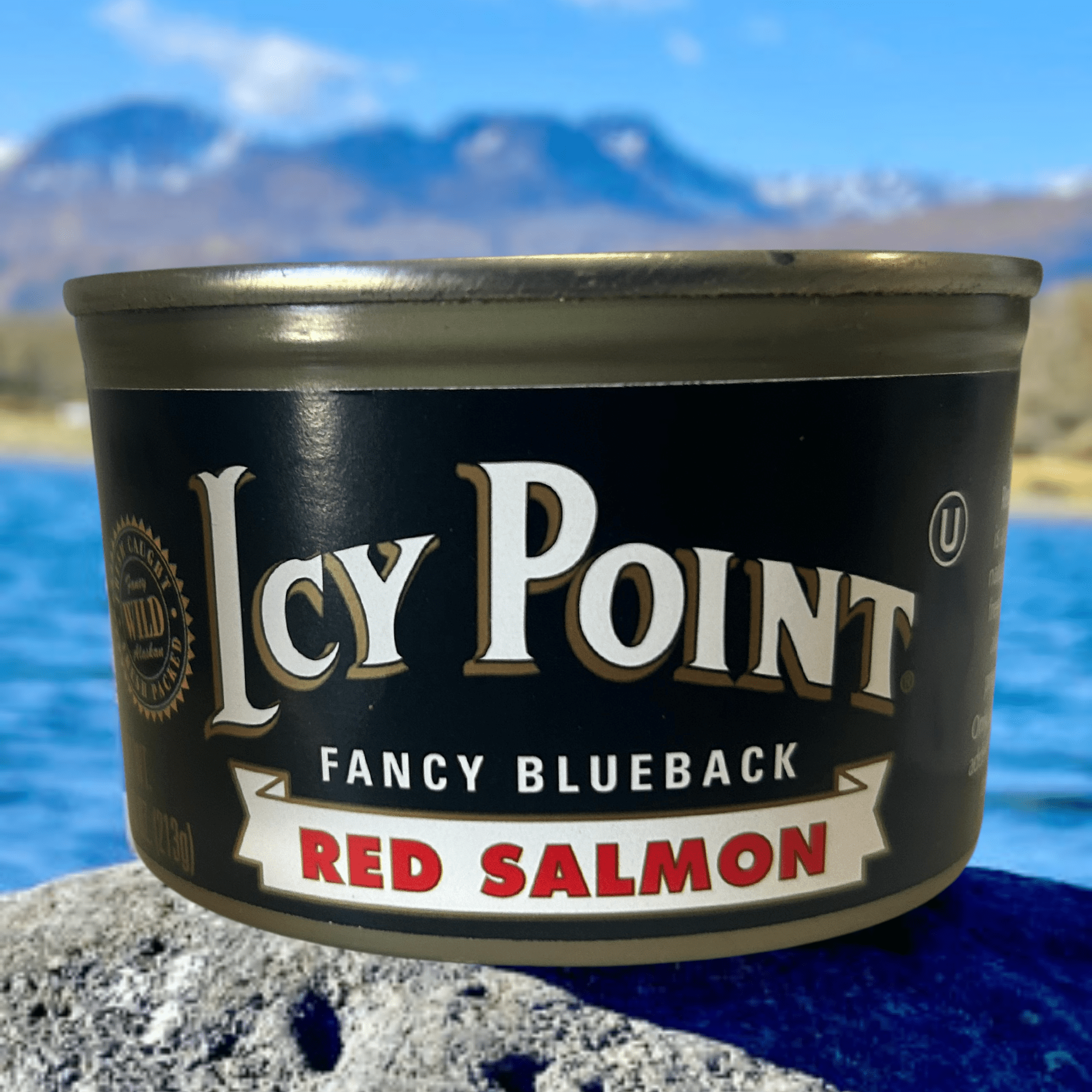 Icy Point Alaska Red Salmon, 7.5-Ounce Cans (Pack of 3) with Kitchen Chart