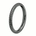 thumbnail image 3 of Sterling Silver Stackable Expressions Black-plated Cable Ring Size 7, 3 of 3