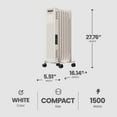 thumbnail image 3 of Geneva Industrial Portable Electric Oil Filled Radiator Heater, 3 Heat Settings, 3 of 7