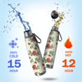 thumbnail image 2 of Floral 29oz Stainless Steel Insulated Thermos with Tea Filter, 360° Printed Travel Bottle, Leakproof BPA-Free,Anti-Slip Base, 304 Inner & 201 Outer, Vacuum Cup,Thanksgiving,Christmas, Spring,Flower, 2 of 6
