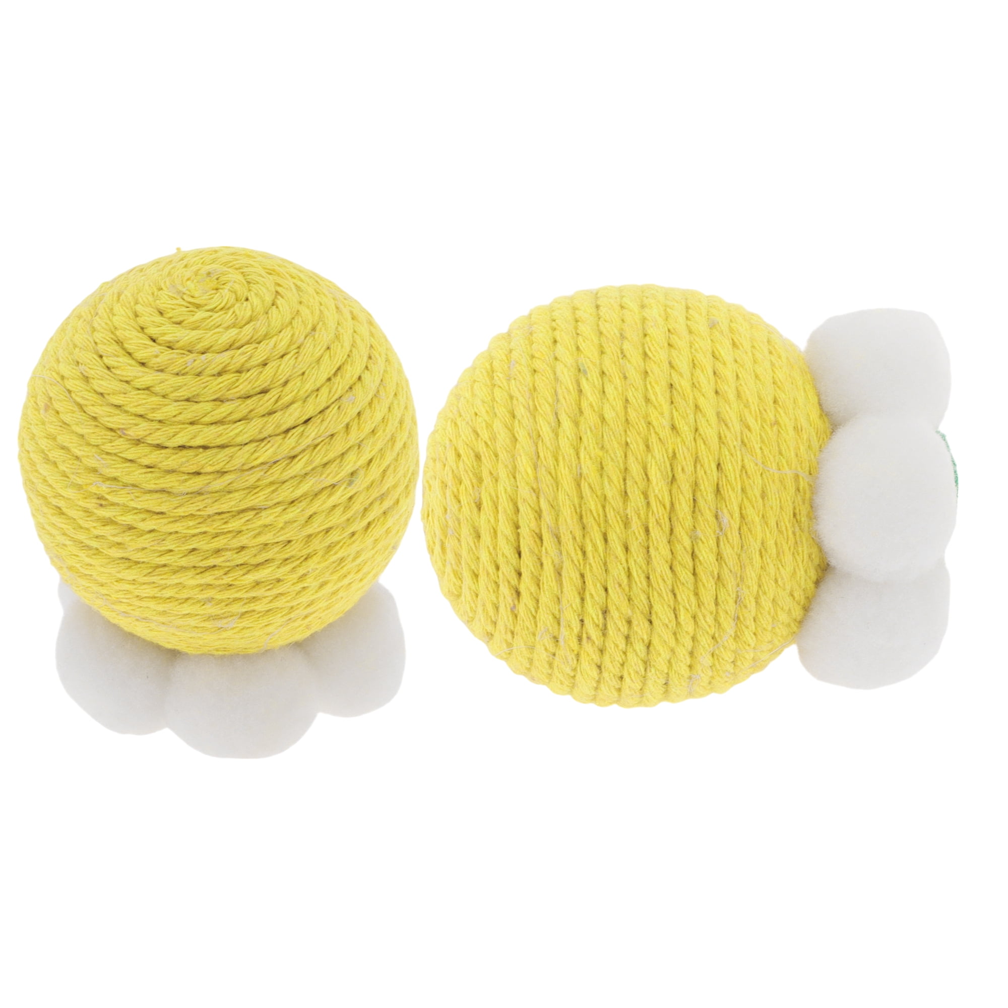 Unique Bargains Safe Teeth Cleaning Chew Balls Yellow