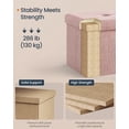 thumbnail image 4 of SONGMICS HOME 30" Storage Ottoman Bench Ottoman with Storage Load up to 660 lb for Living Room Bedroom Jelly Pink, 4 of 7
