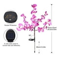 thumbnail image 3 of Lámpara de jardín con 20 luces solares de orquídeas y flores, 3 of 7