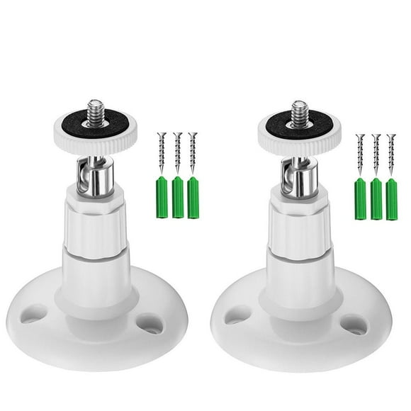 CHUANK 2/4pcs Security Wall Mount Adjustable Home Security Camera Wall Mount Stand Compatible with Arlo Camera System Indoor Outdoor Holder for CCTV Surveillance Cam White