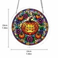 thumbnail image 3 of Kiddiway Halloween Hanging Acrylic Pumpkin Suncatcher - Flat Puzzle Window Decor for Party Favors Home Garden Porch,B, 3 of 8