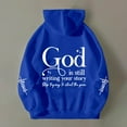 thumbnail image 6 of Bibifish Womens Drawstring Hoodies With Back Graphic Long Sleeve Hoodies Pocket Oversized Fit Casual Inspirational Based Pullover Tops, 6 of 6