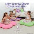 thumbnail image 6 of Butterfly Craze Daisy Lounge Flower Pillow - Cozy & Stylish Floor Cushion, Perfect Seating Solution For Teens & Kids, Machine Washable Aesthetic Decor, Plush Microfiber, Large 35" Diameter, Pink, 6 of 6
