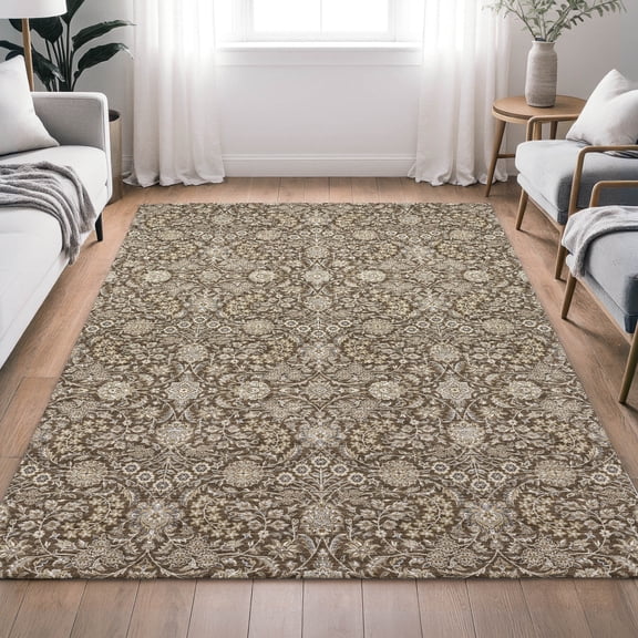 Addison Rugs Chantille Indoor/Outdoor Traditional Global Chocolate Machine Washable Rectangle Rug, 8' x 10'