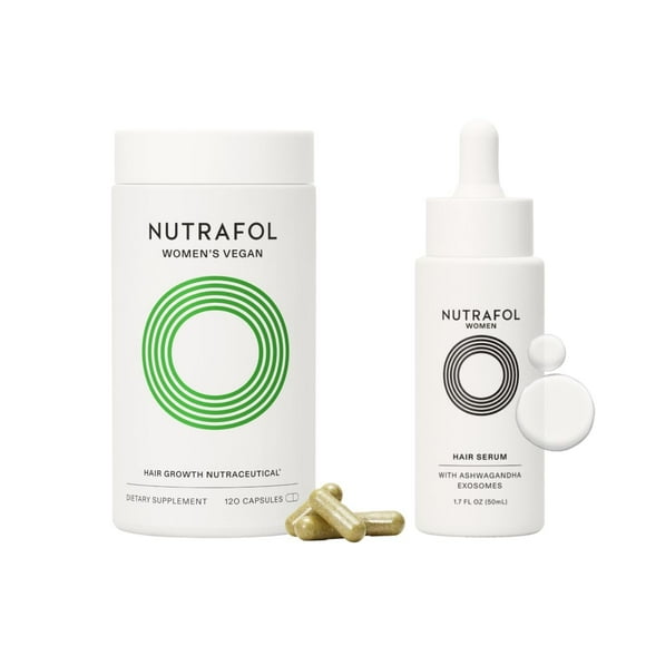Suplementos para el crecimiento del cabello y sérum Nutrafol Women, 1 mes