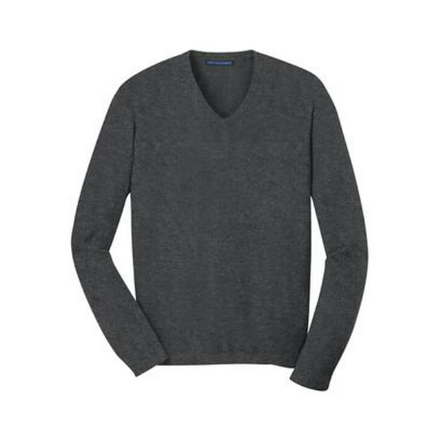 Port Authority V-Neck Sweater - Charcoal Heather - 2X-Large