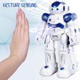 thumbnail image 3 of Robot de juguete RC con detección de gestos, control remoto, ideal para niños de 3 a 8 años, regalo de cumpleaños, color azul., 3 of 5