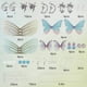 thumbnail image 2 of 1 caja DIY de 10 pares de dijes de alas de mariposa, kit para hacer aretes con dijes de hadas, tela de organza, dijes de mariposas e insectos, 2 of 9