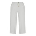 thumbnail image 3 of Women‘s Single Breasted High Waist Trousers in Solid Color with Wide-Leg Design, 3 of 5