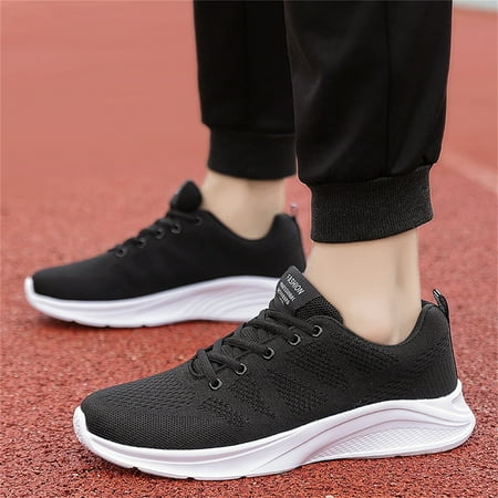 

Dyfzdhu Fashion Summer Men Sneakers Mesh Breathable Comfort Flat Lace Up Casual