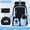 Blue, variant on 3 PCS School Backpacks for College Teen Cute Girlish Middle High School Bookbag Large Capacity Lightweight Daypack for Students