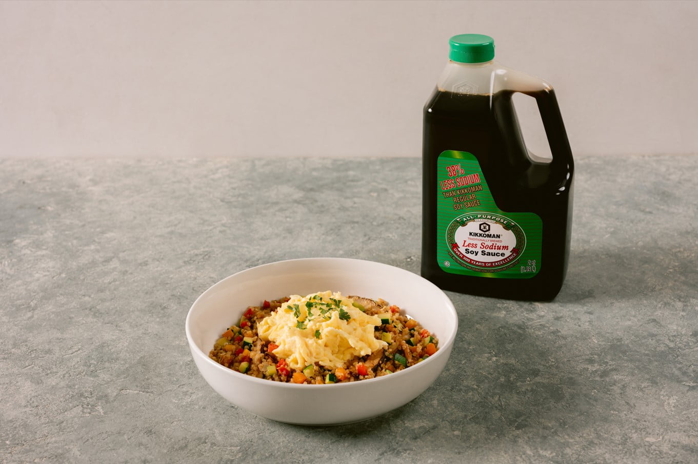 Kikkoman Less Sodium Soy Sauce, 40 oz Bottle