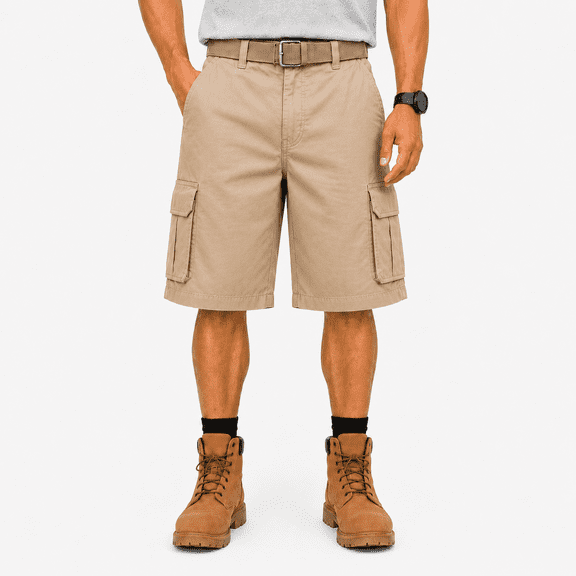American Fusion Cargo Shorts for Men – Lightweight Mens Shorts with Functional Pockets for Everyday Comfort Beige