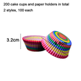 thumbnail image 2 of Forros para cupcakes, vasos de papel resistente a la grasa para hornear, 200 unidades, 2 of 5