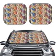 thumbnail image 2 of Haiem Funny Dogs Family Windshield Sun Shade: Universal Foldable 2-Piece Car Front Window Sunshade - Blocks Uv Rays, And Reduces Heat,Essential Car Accessory Small, 2 of 7