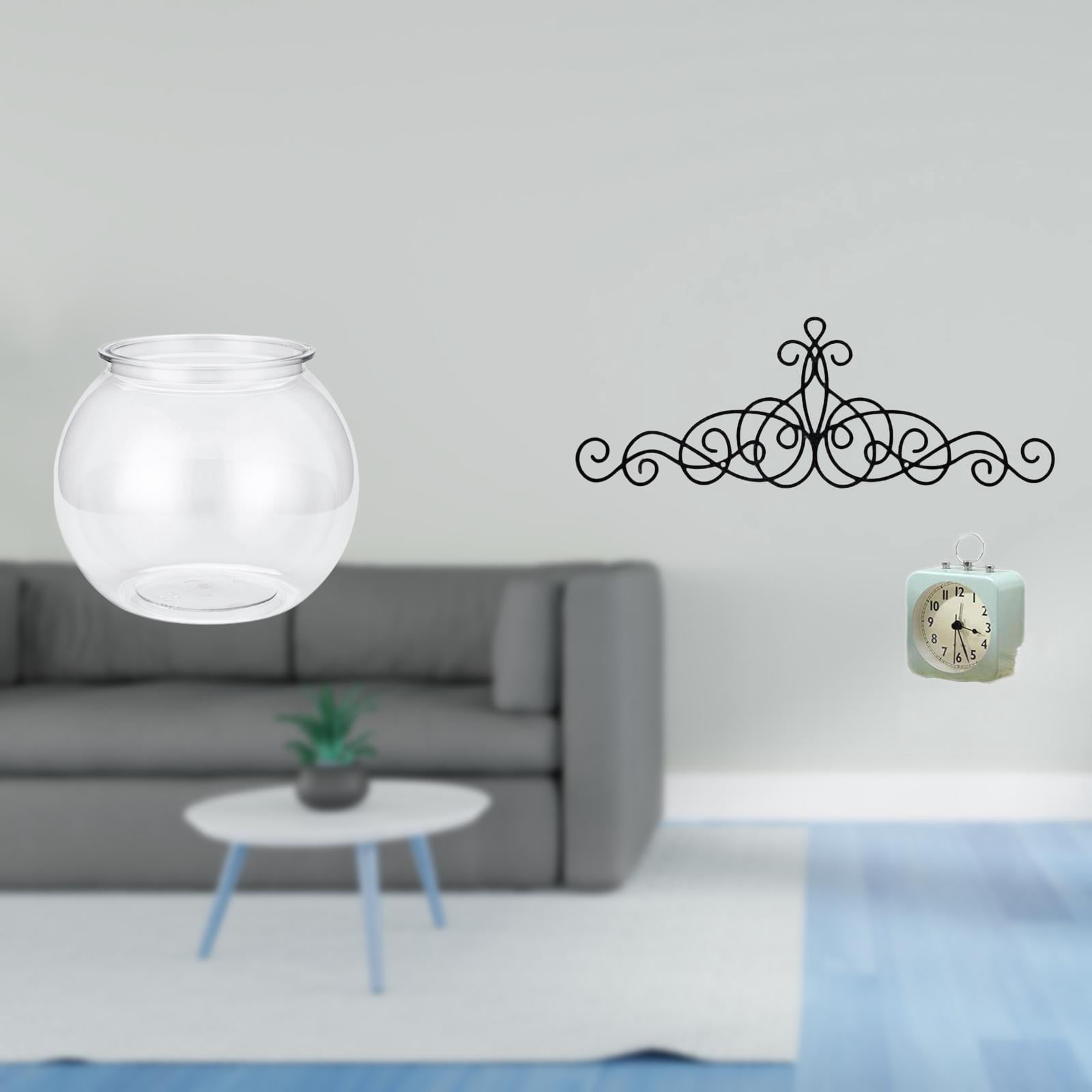 Desktop Aquarium Tank Transparent Fish Bowl Vase Durable PP Iron Material Home Living Room Office Decor for All Ages