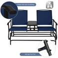 thumbnail image 6 of Costway 2 Person Outdoor Patio Double Glider Chair Loveseat Rocking Navy, 6 of 11