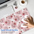 thumbnail image 4 of Long Mouse Pads for Desk,Pink Cow Strawberry Pattern Desk Mats on Top Of Desks, Desk Mouse Pad Extra Large with 3mm Non-Slip Base and Stitched Edge for Gaming,Office,Work,Home 31.5"x11.8", 4 of 6