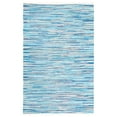 thumbnail image 6 of SAFAVIEH Rag Elena Striped Cotton Area Rug, Turquoise/Multi, 10' x 14', 6 of 11