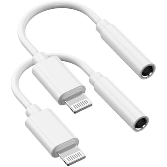 Apple MFi Certified Lightning to 3.5mm Headphone Jack Adapter – Lossless Audio Dongle for iPhone 14/13/12/11/XS/XR/X/8 & iPad (Compatible with iOS 17/18+)