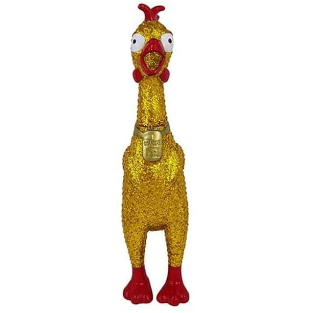 Animolds Squeeze Me Square Rubber Chicken Toy Screaming Rubber