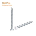thumbnail image 3 of ST3.5x35mm White Screws Self Tapping Screws, 100 Pack Pan Head Phillips Wood Screws for Woodworking, 3 of 5