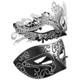 thumbnail image 3 of 2Pcs Halloween Party Mask Delicate Half Face Cosplay Mask Women Masquerade Mask, 3 of 4