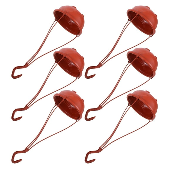 GOOHOCHY 6 Sets Large Hanging Planter Pots For Indoor Plants Plastic Flower Basket With Drainage Holes Ideal For Balcony Garden Home Decor